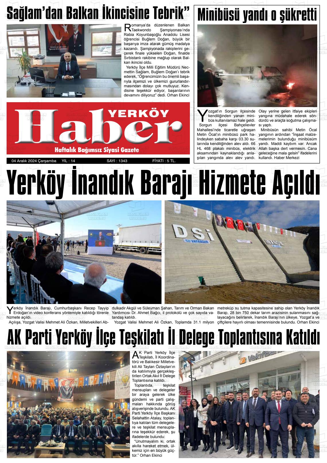 YERKÖY HABER Gazetesi