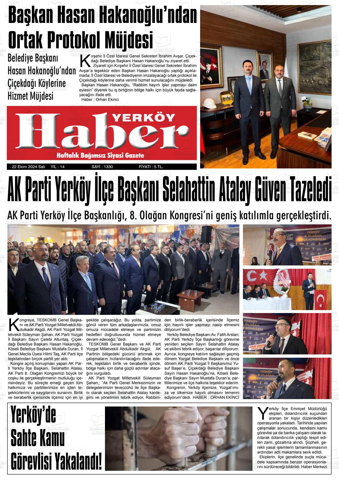 YERKÖY HABER Gazetesi