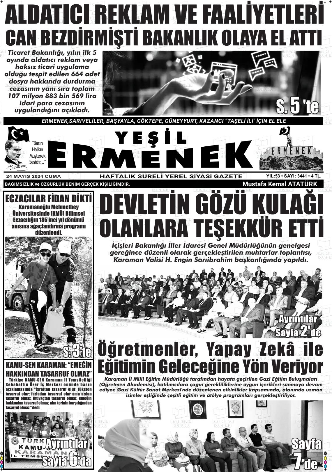 YEŞİL ERMENEK Gazetesi