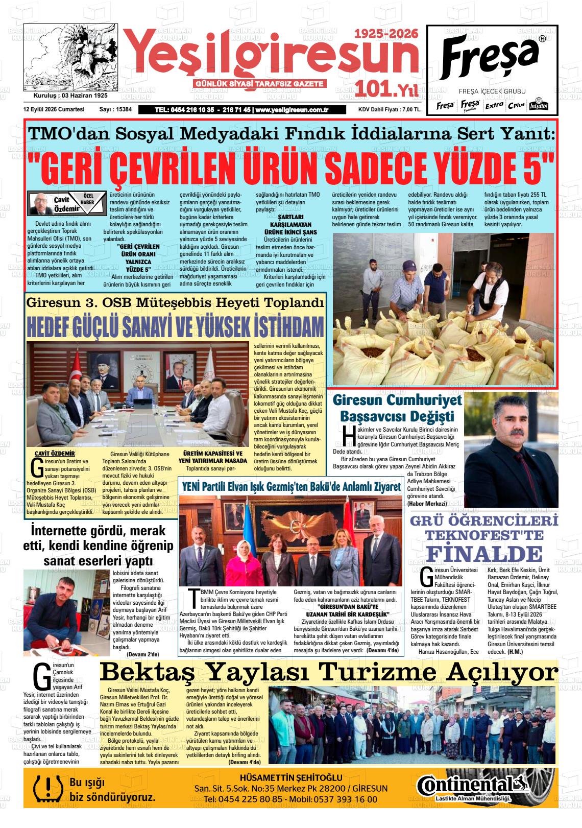 YEŞİL GİRESUN Gazetesi