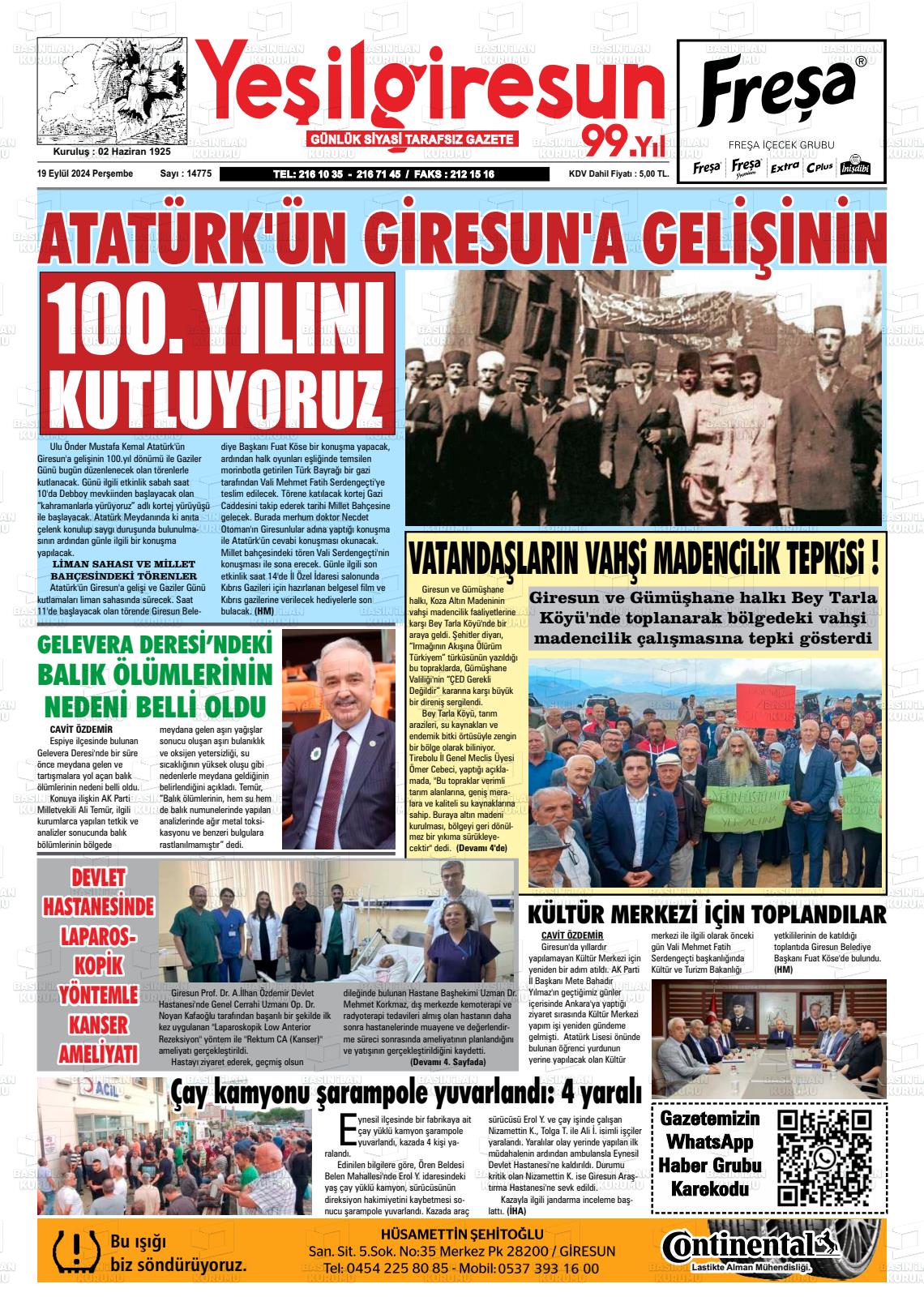 YEŞİL GİRESUN Gazetesi