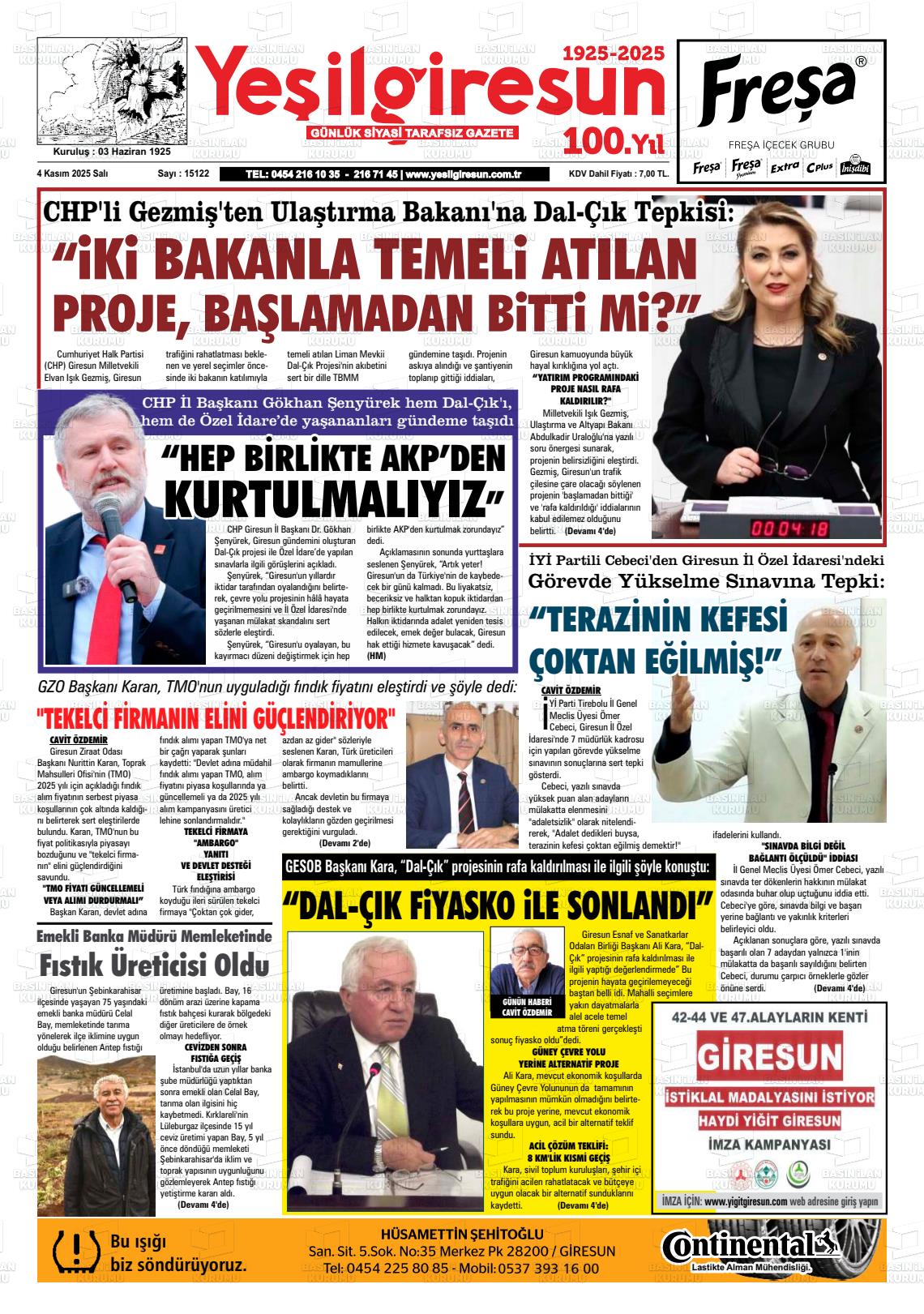 YEŞİL GİRESUN Gazetesi
