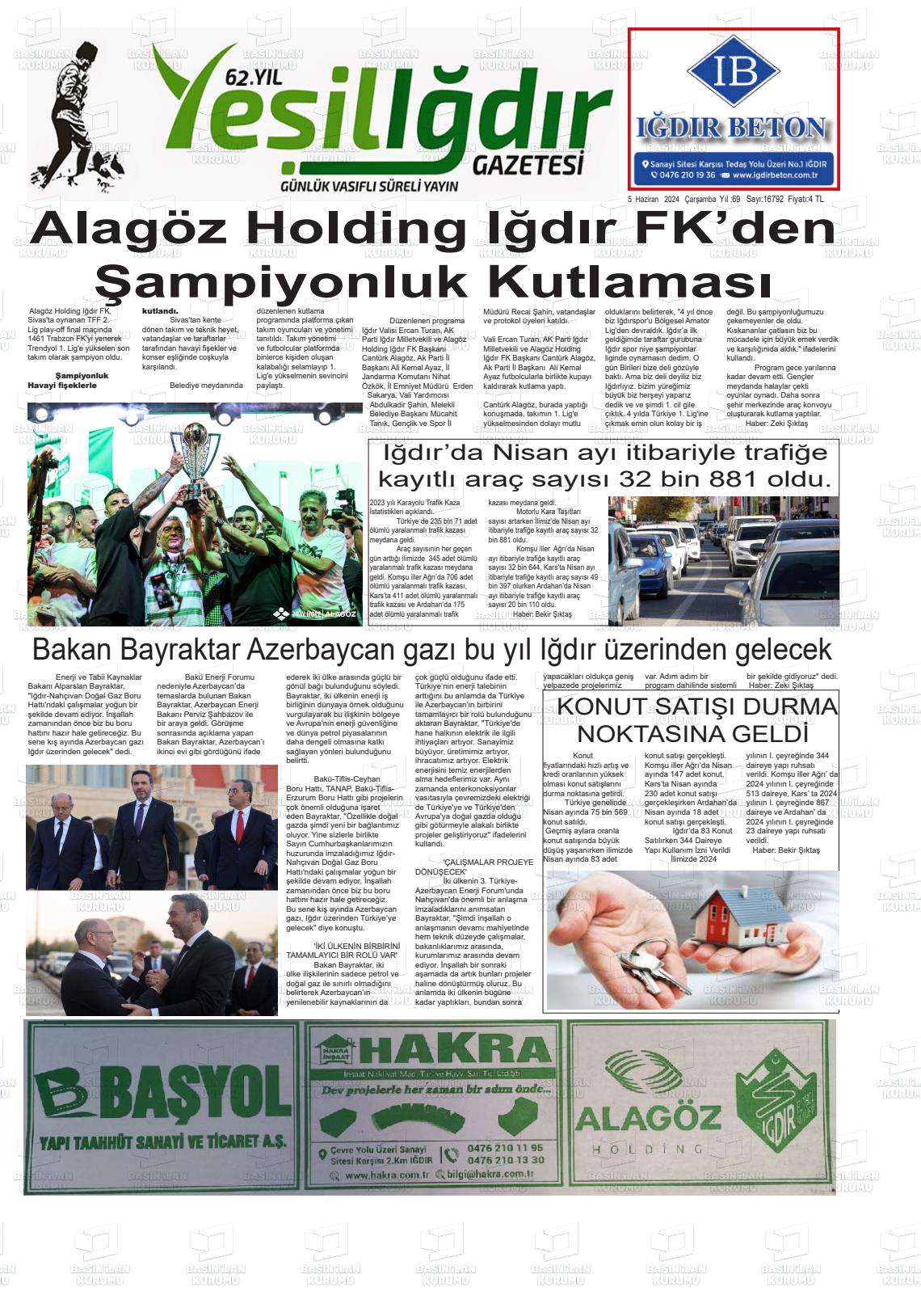 YEŞİL IĞDIR Gazetesi