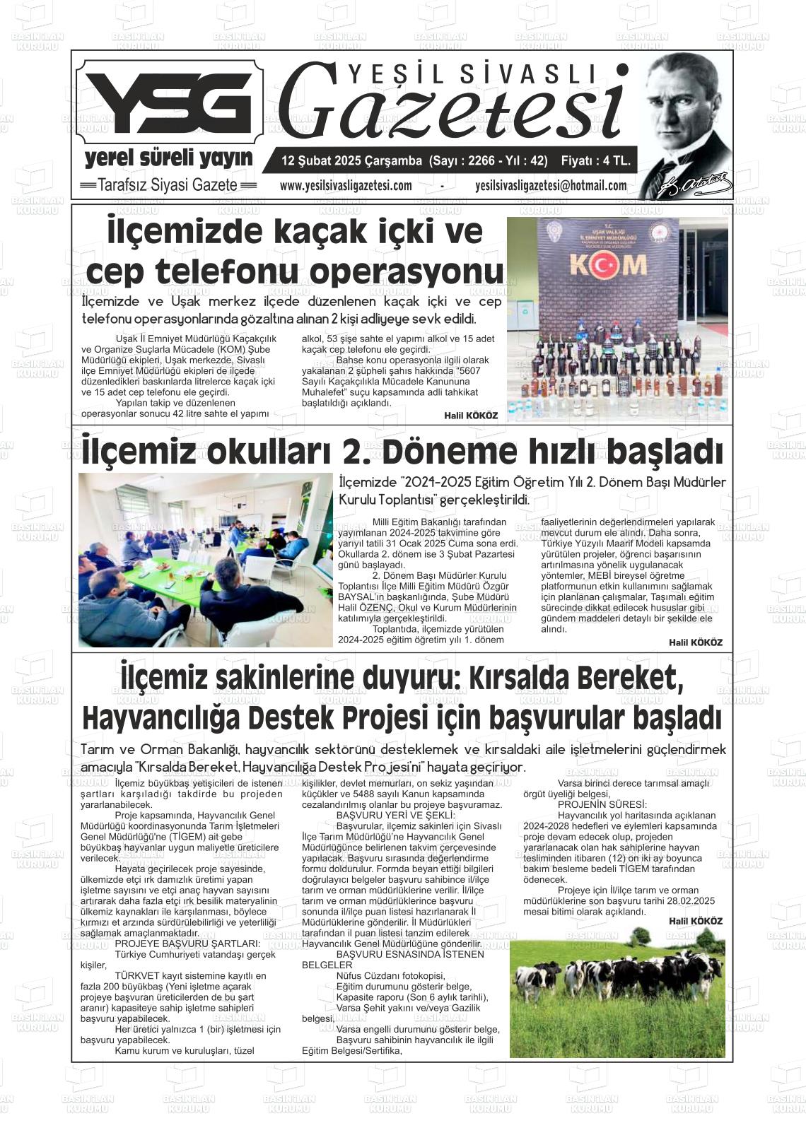 YEŞİL SİVASLI Gazetesi