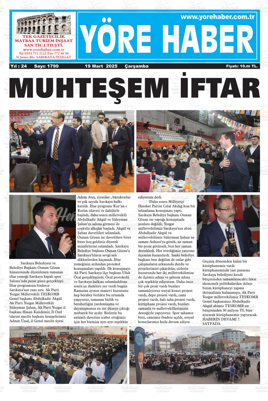 YÖRE HABER Gazetesi