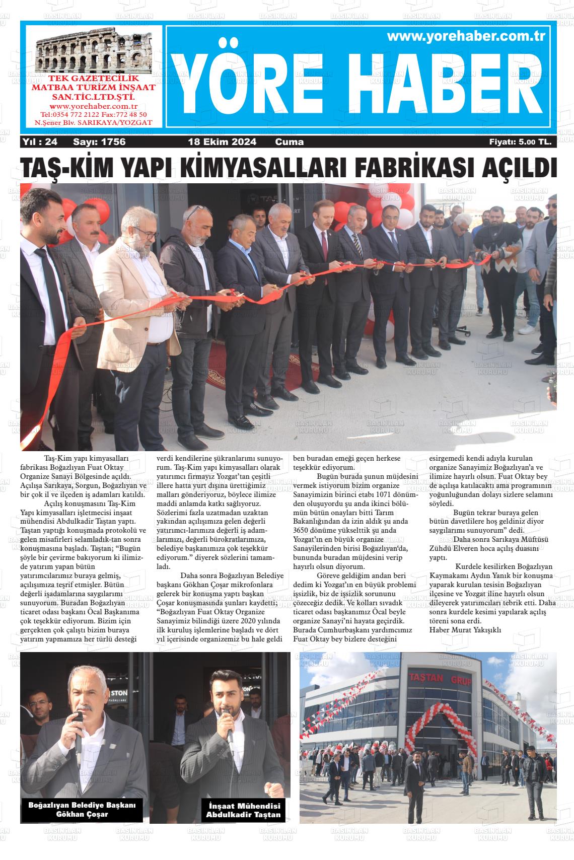 YÖRE HABER Gazetesi