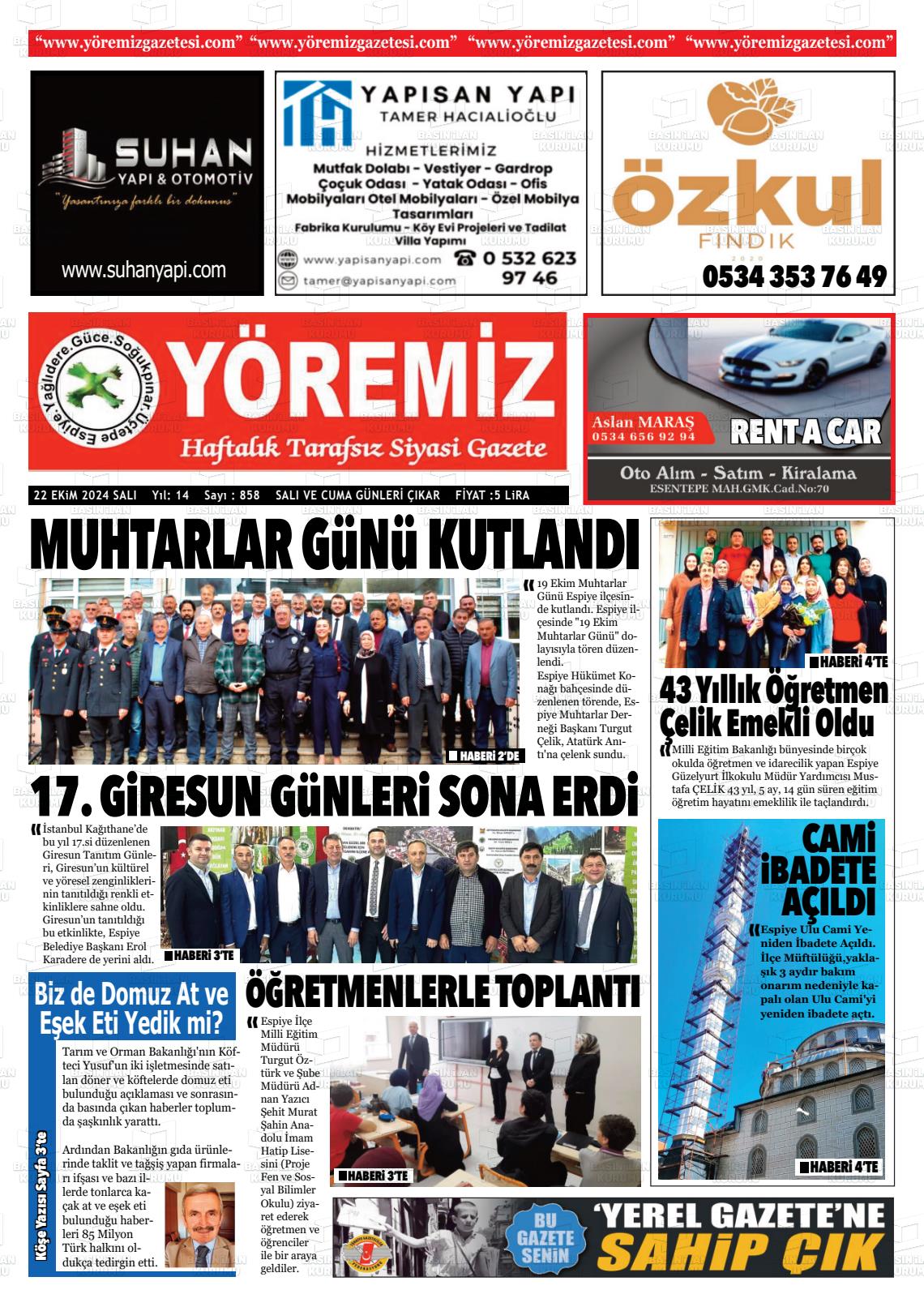 YÖREMİZ Gazetesi