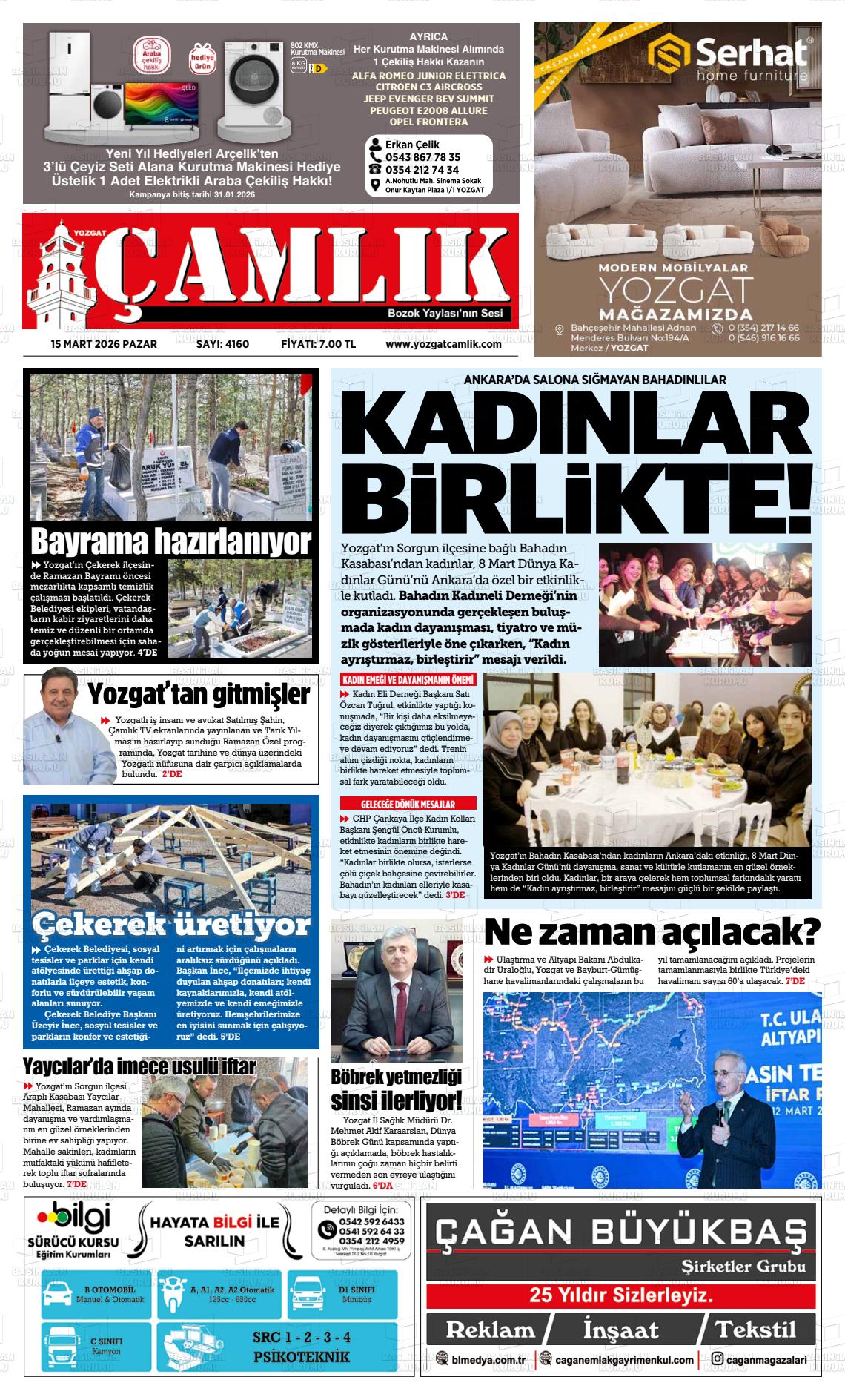 YOZGAT ÇAMLIK Gazetesi