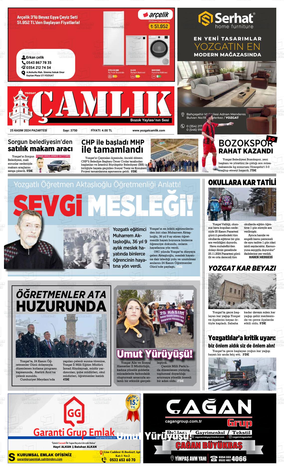 YOZGAT ÇAMLIK Gazetesi