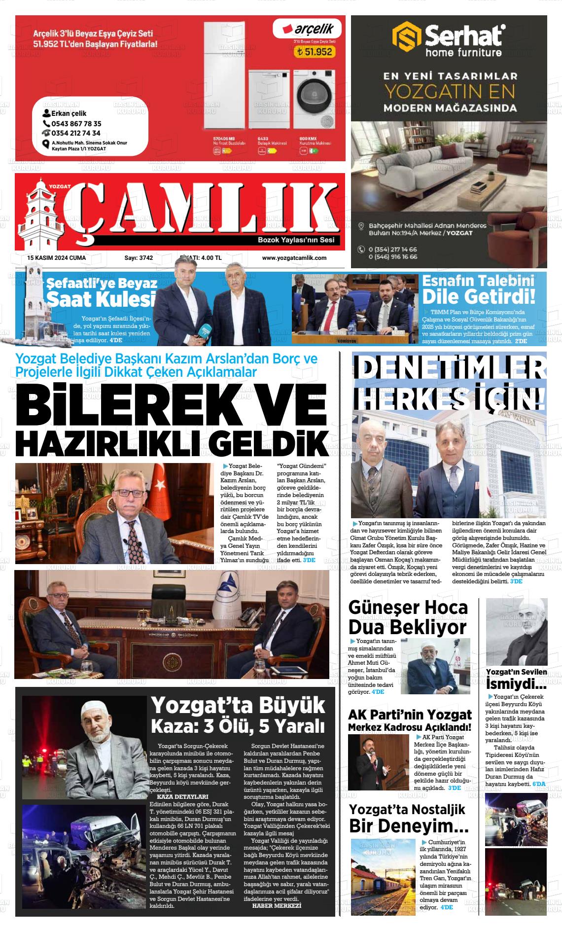 YOZGAT ÇAMLIK Gazetesi