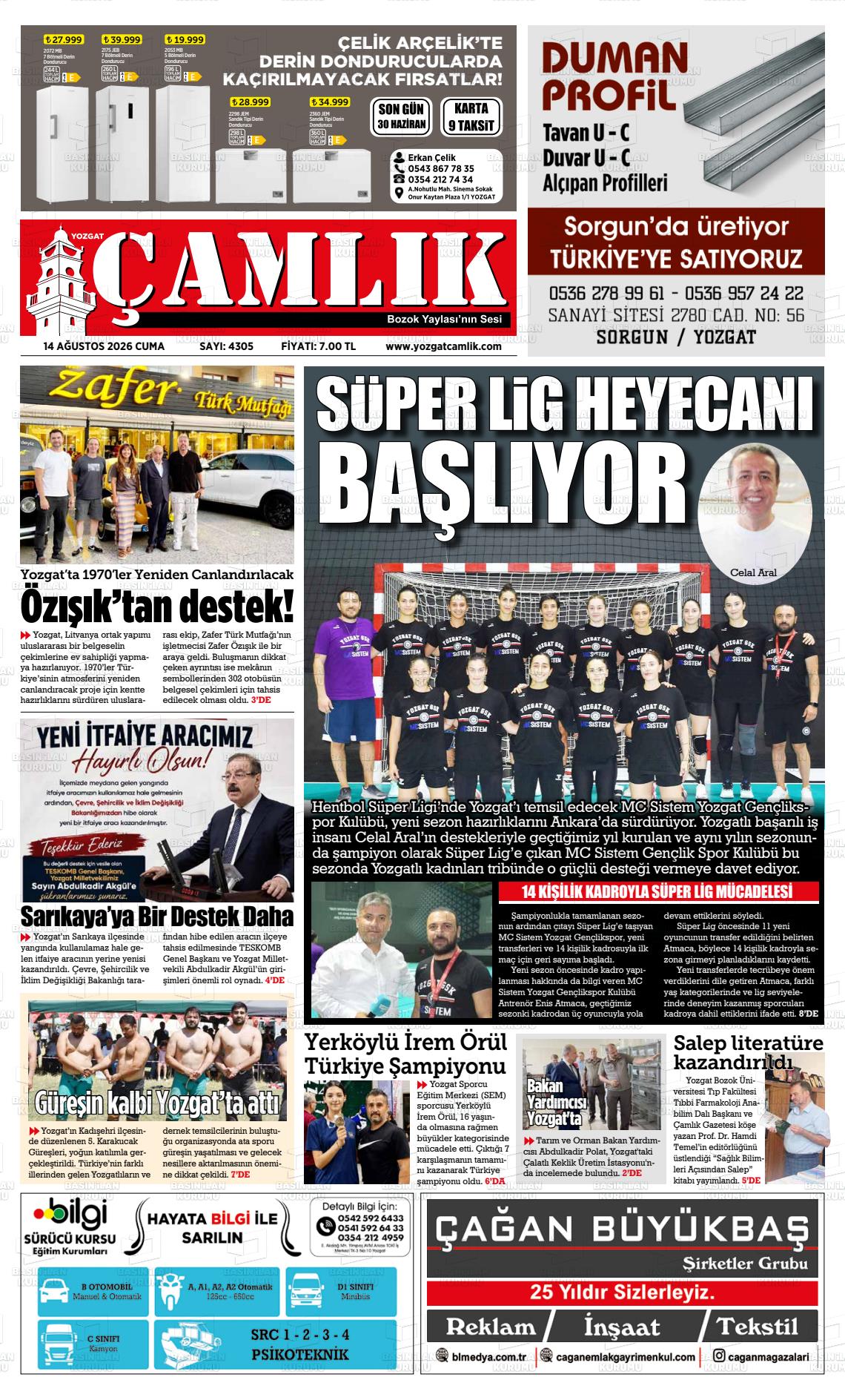 YOZGAT ÇAMLIK Gazetesi