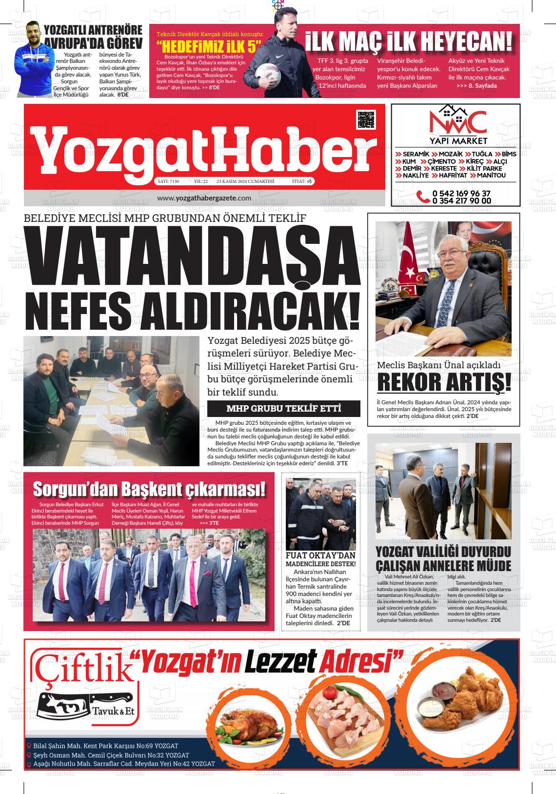 YOZGAT HABER Gazetesi