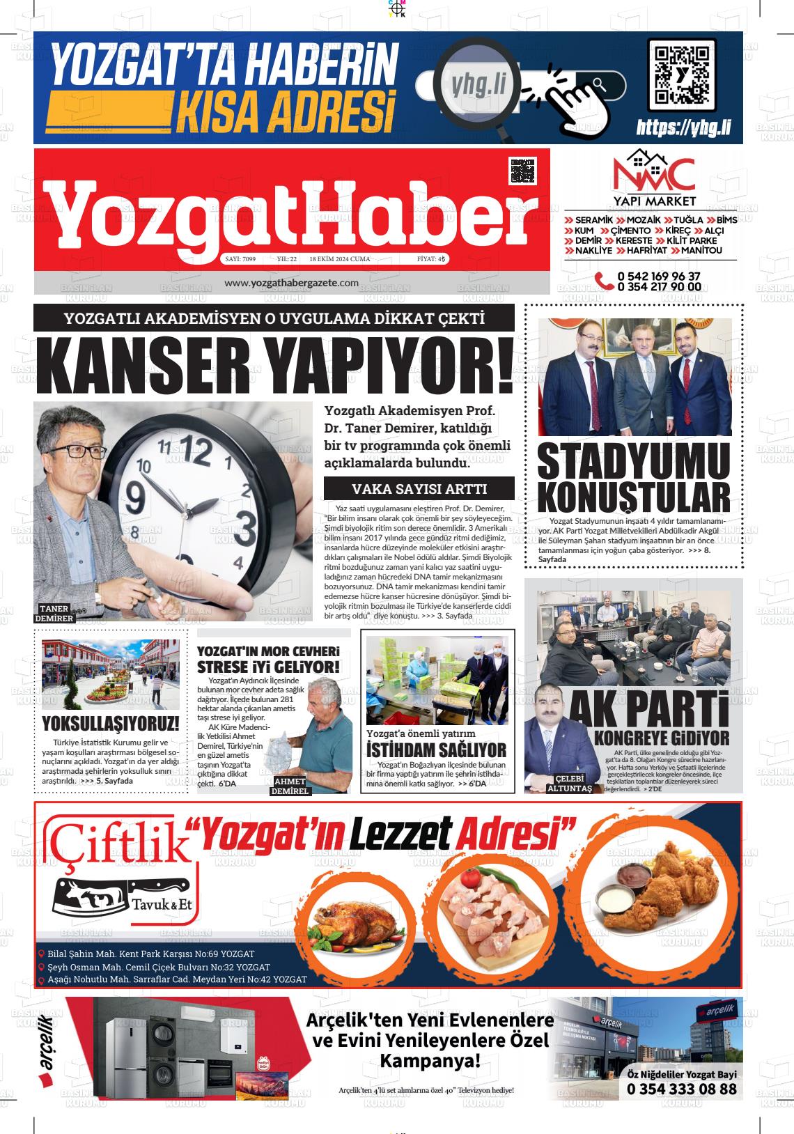 YOZGAT HABER Gazetesi