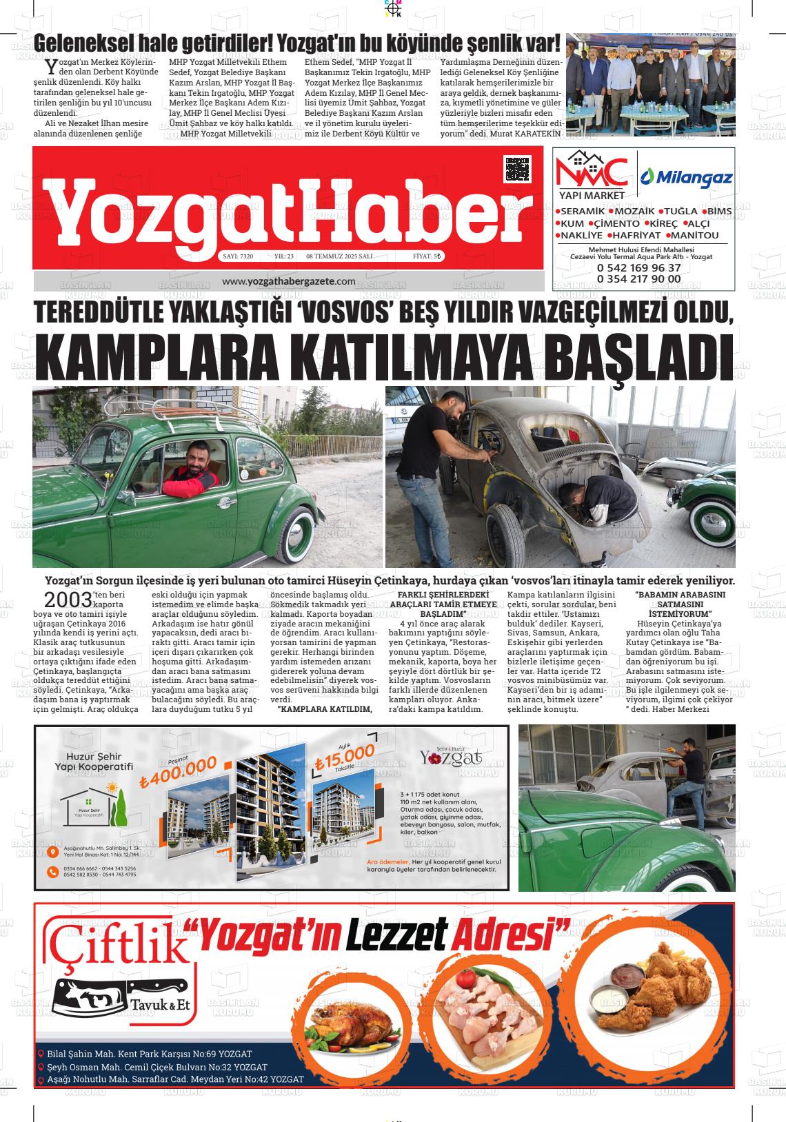 YOZGAT HABER Gazetesi