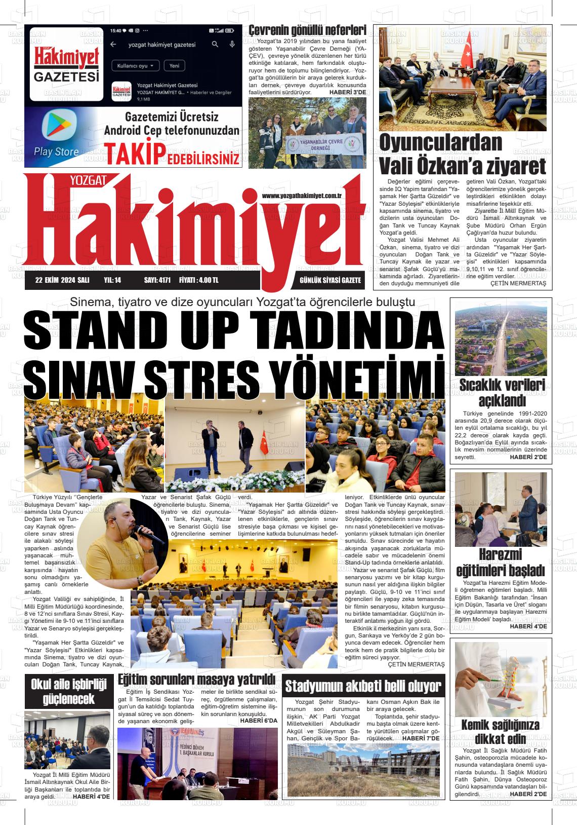 YOZGAT HAKİMİYET Gazetesi