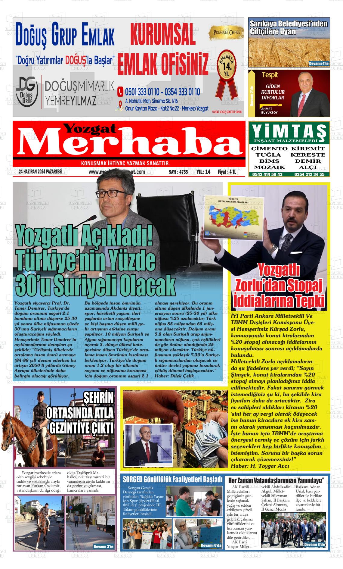 YOZGAT MERHABA Gazetesi