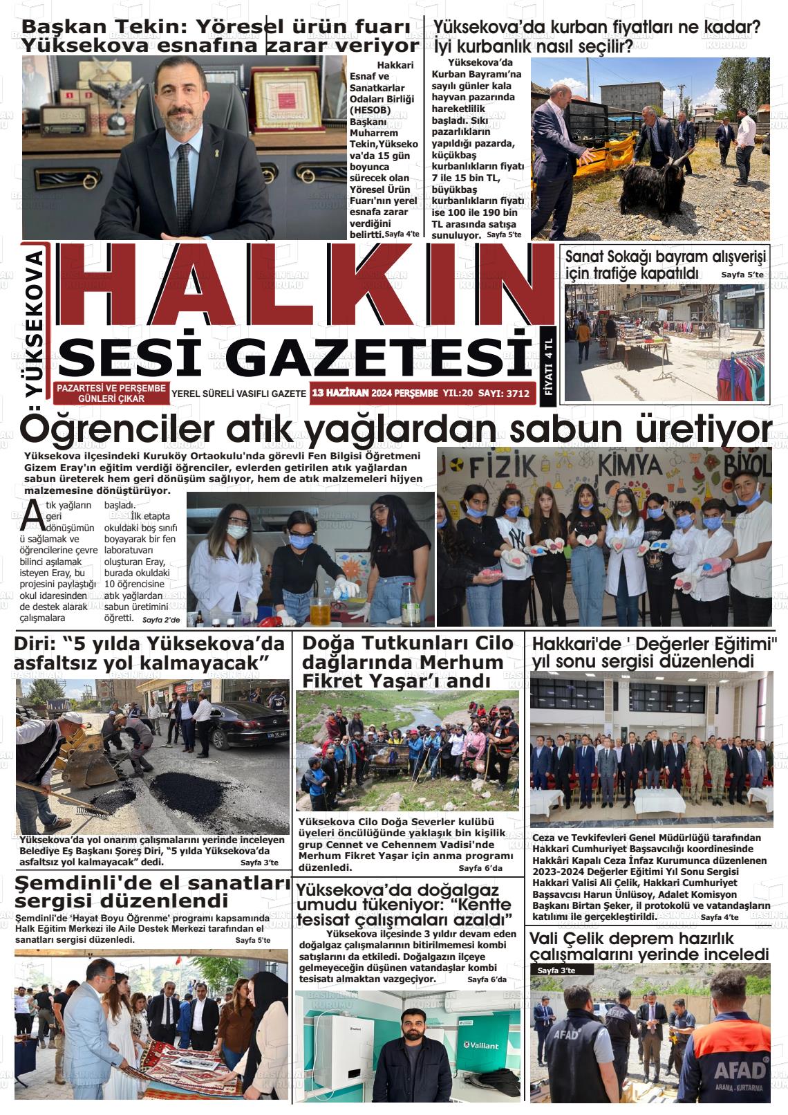 YÜKSEKOVA HALKIN SESİ Gazetesi