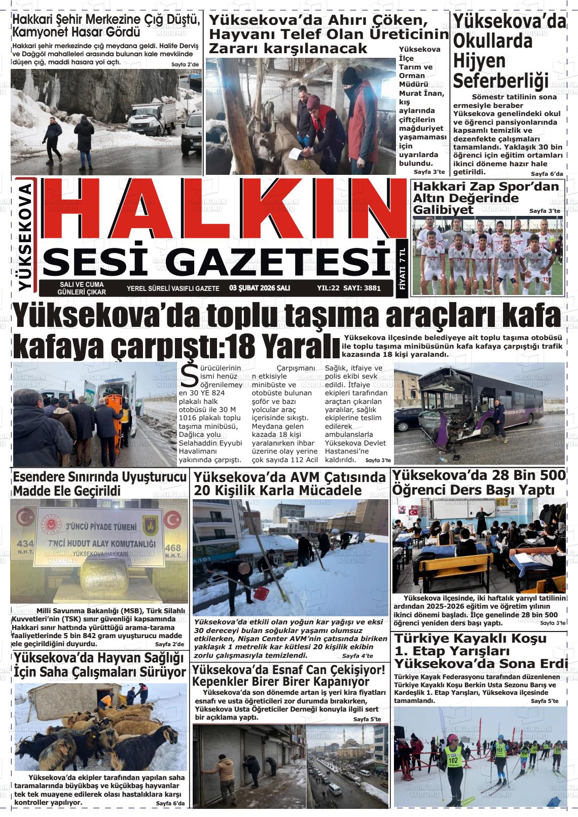 YÜKSEKOVA HALKIN SESİ Gazetesi