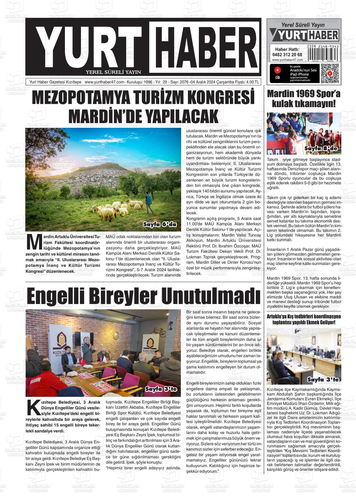 YURT HABER Gazetesi