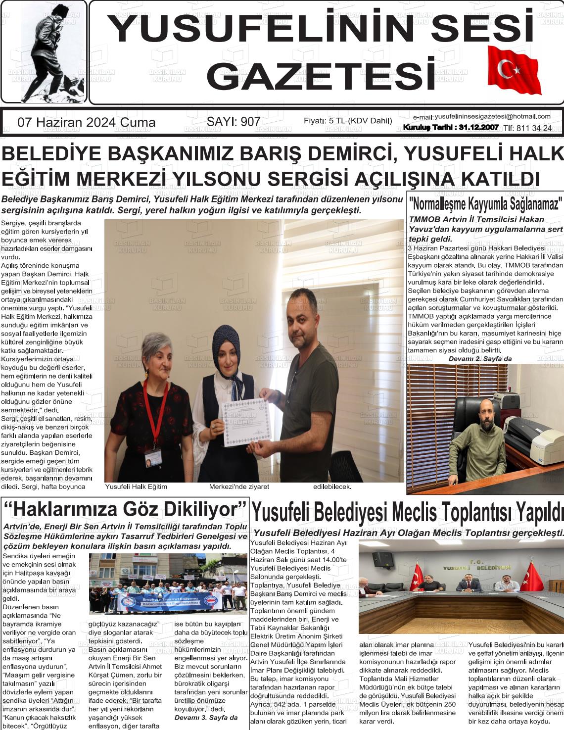 YUSUFELİNİN SESİ Gazetesi