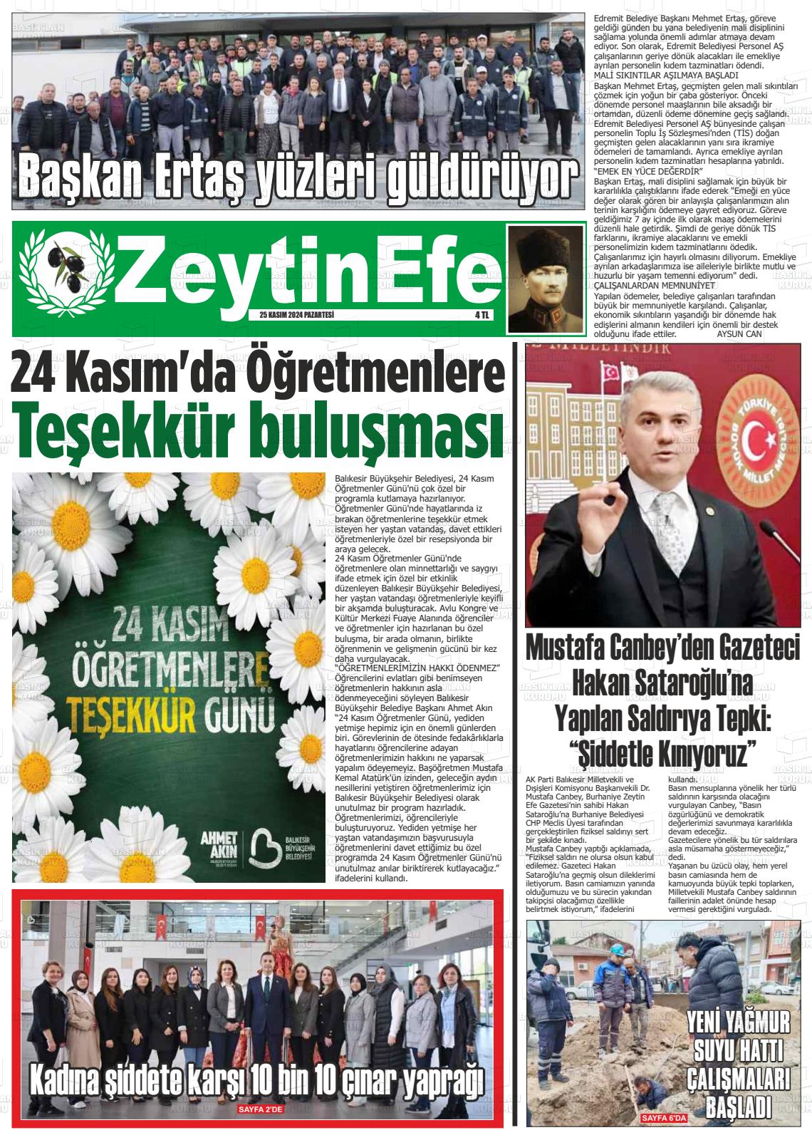 ZEYTİN EFE Gazetesi