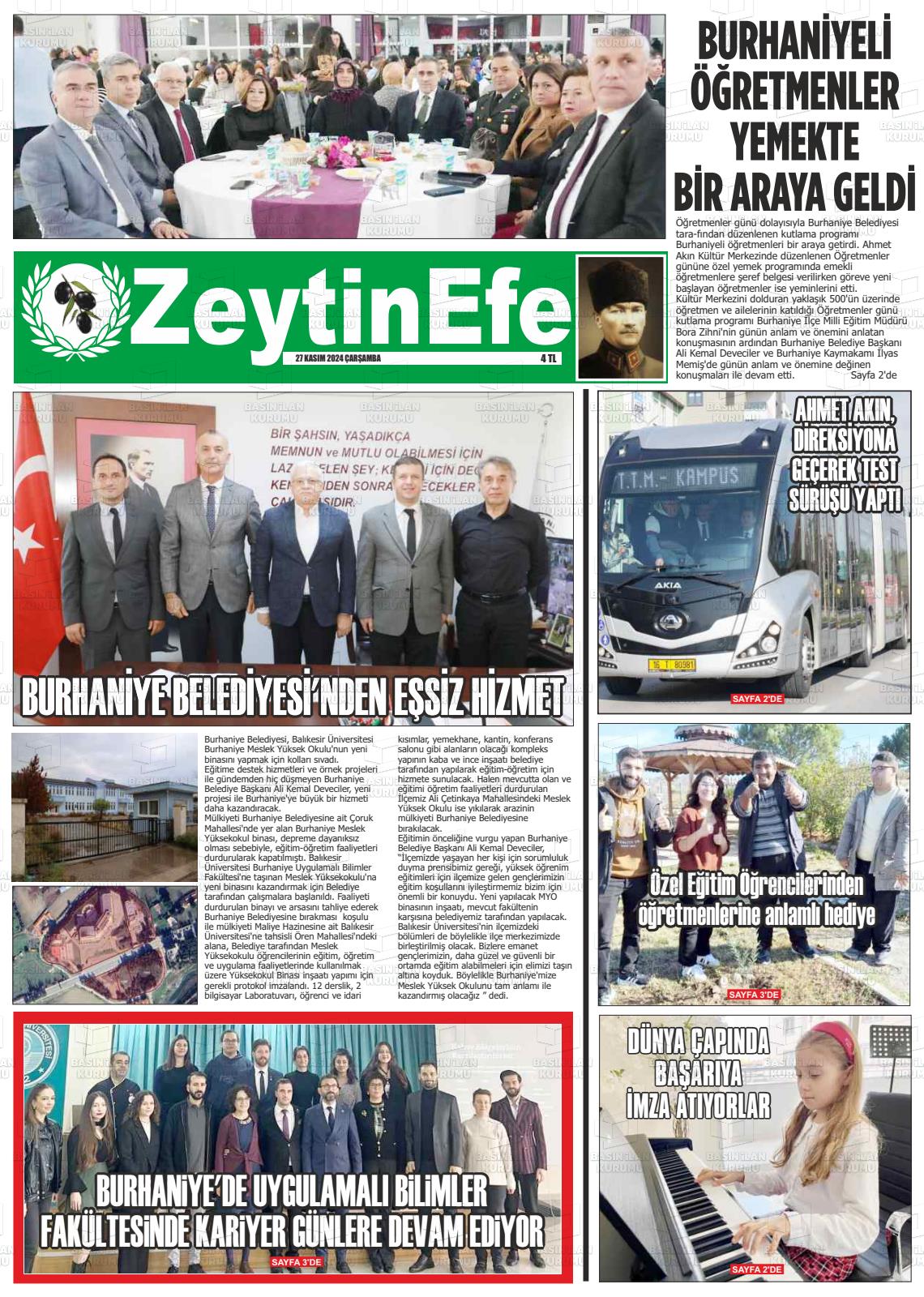 ZEYTİN EFE Gazetesi